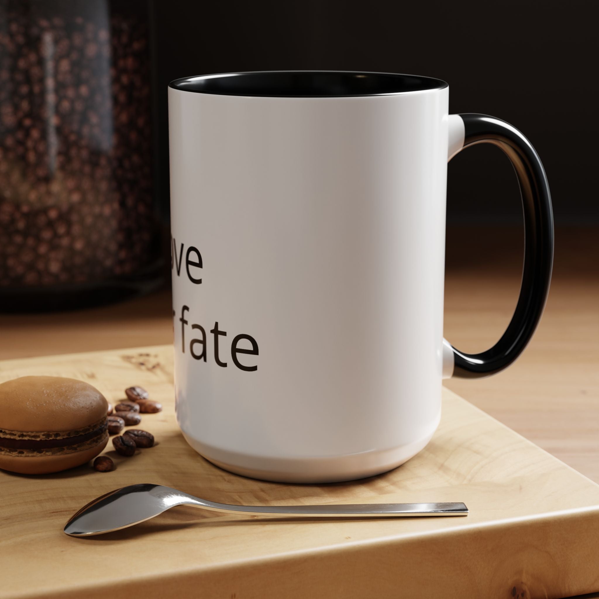 Accent Coffee Mug — "Love Your Fate" Inspirational Ceramic Mug (11/15 oz)