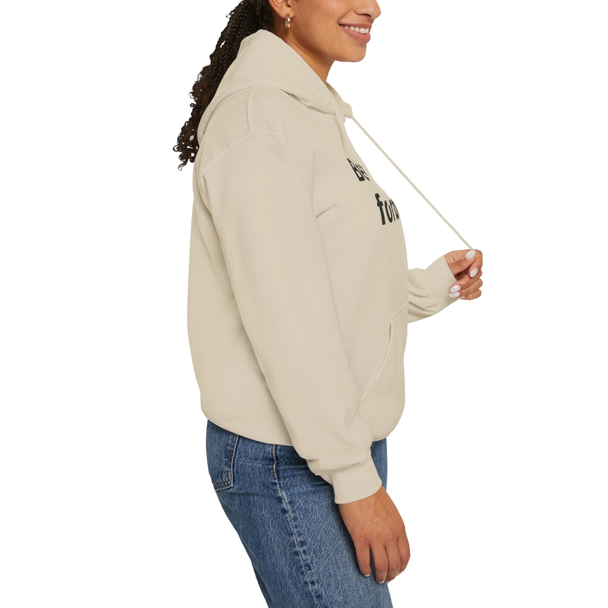 Bear and forbear Hoodie — Minimalist Typography Sweatshirt