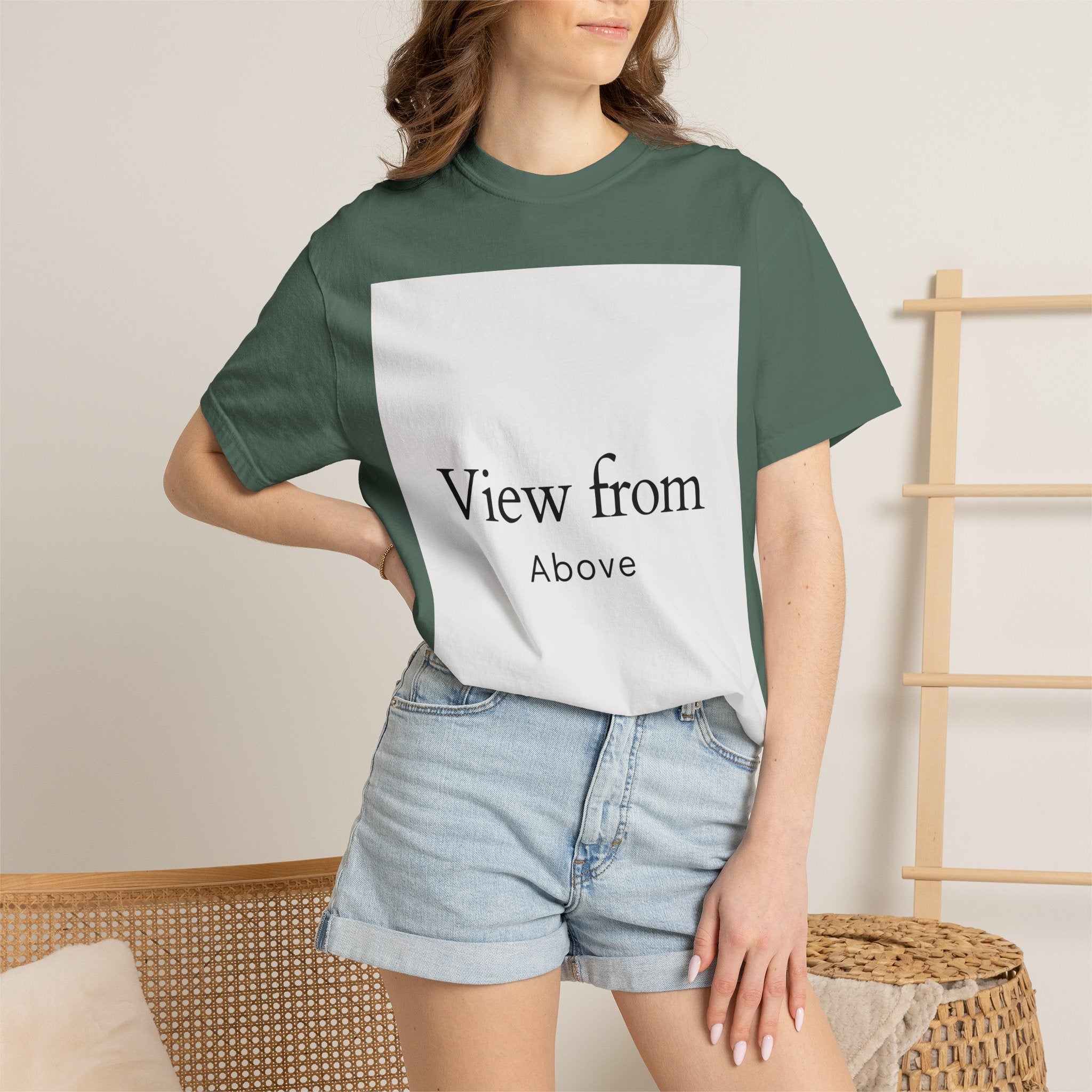 View From Above T-Shirt — Minimal Typography Graphic Tee