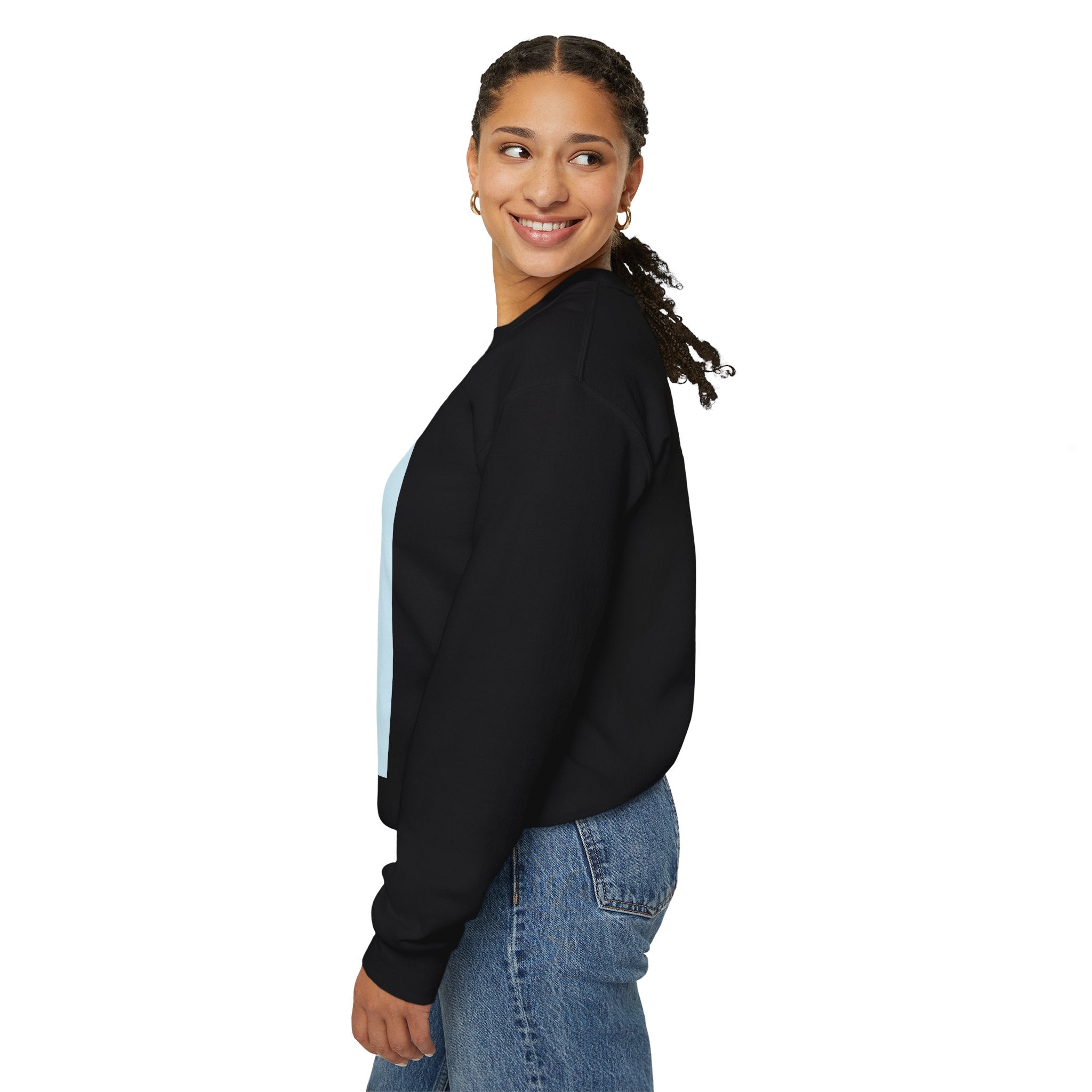 Crewneck Sweatshirt — "Virtue is Sufficient" Minimalist Inspirational Design