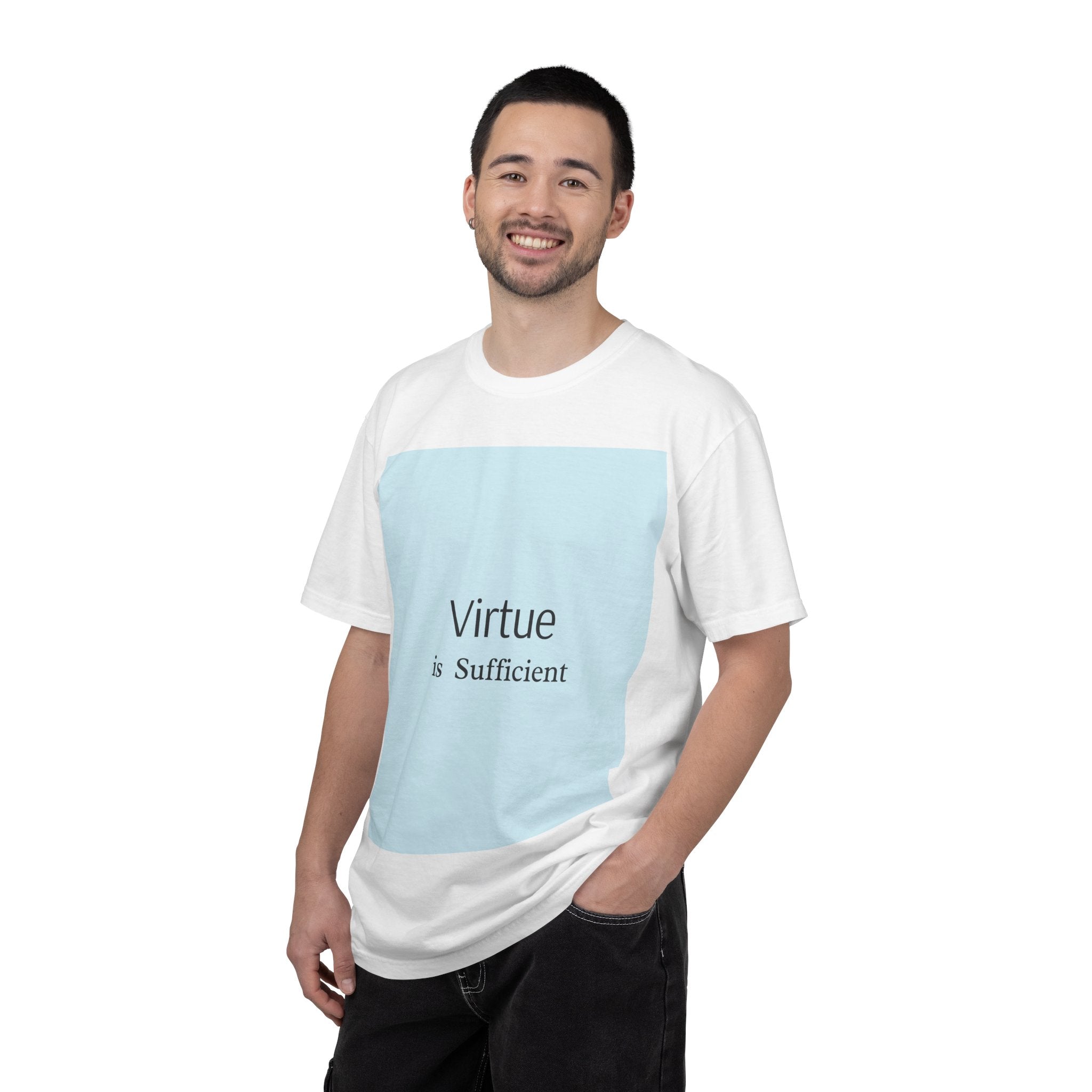 T-Shirt — "Virtue is Sufficient" Minimalist Inspirational Tee