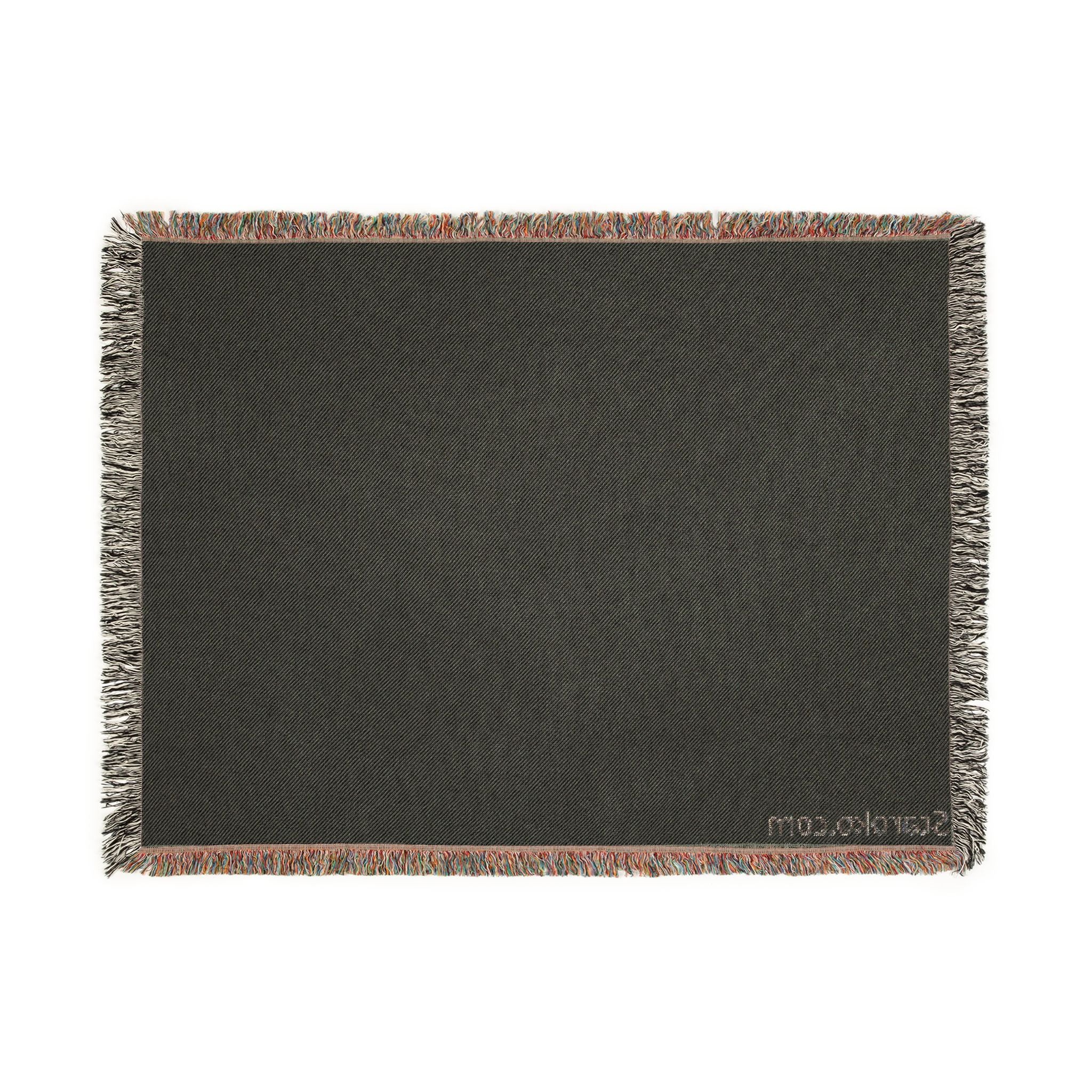 Minimal Two-Tone Woven Blanket — Reversible Neutral Throw for Living Room & Bedroom