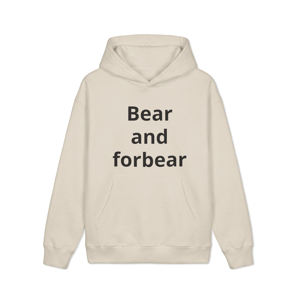Bear and Forbear Hoodie — Cozy Brown Graphic Sweatshirt