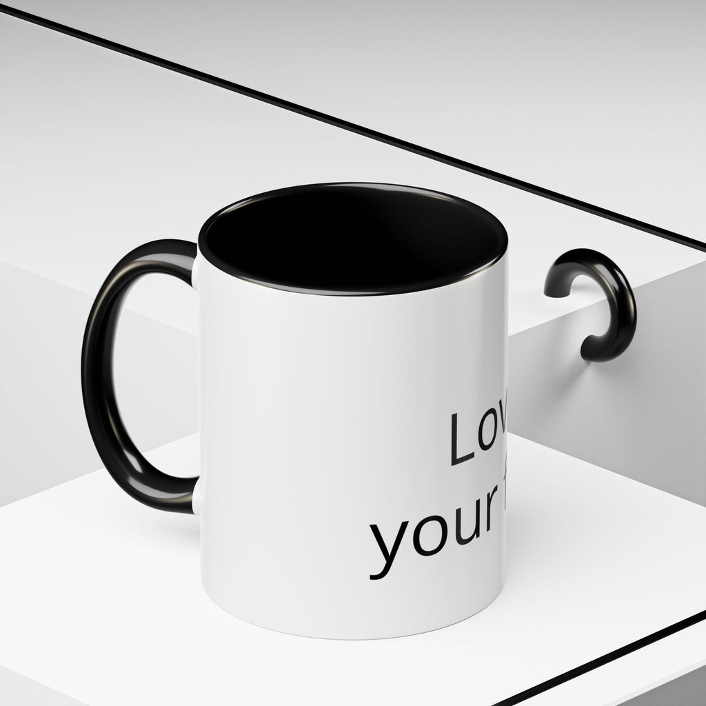 Accent Coffee Mug — "Love Your Fate" Inspirational Ceramic Mug (11/15 oz)