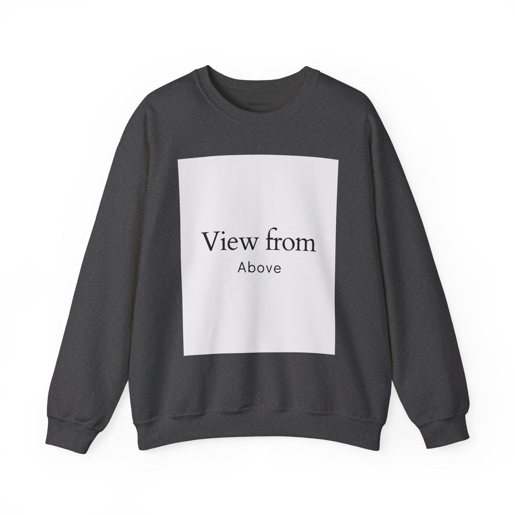 View From Above Crewneck Sweatshirt – Minimal Aesthetic Graphic Pullover