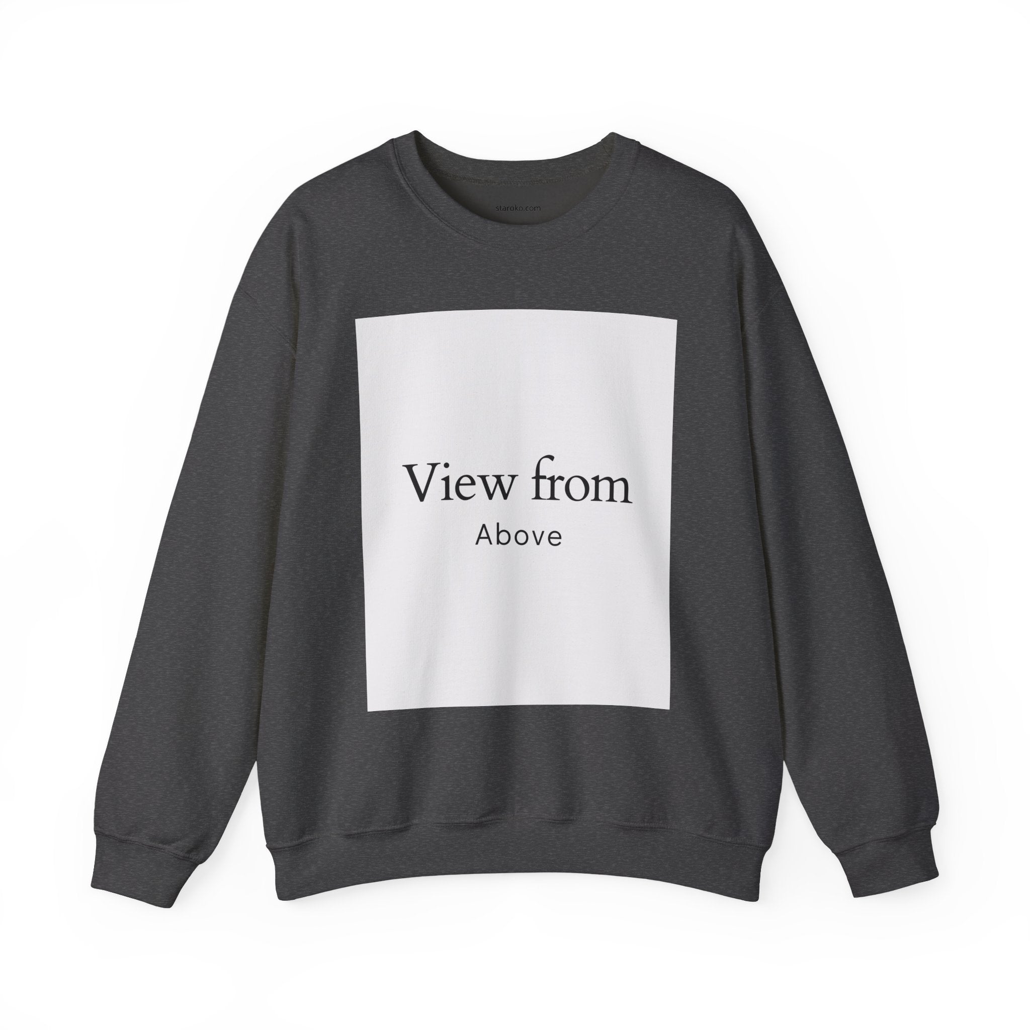View From Above Crewneck Sweatshirt – Minimal Aesthetic Graphic Pullover