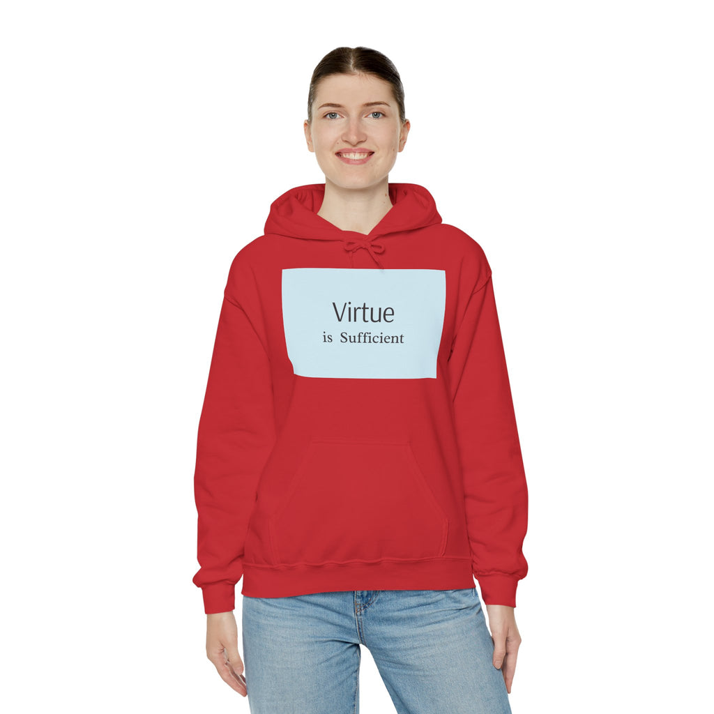 Virtue Is Sufficient Hoodie — Minimalist Inspirational Pullover