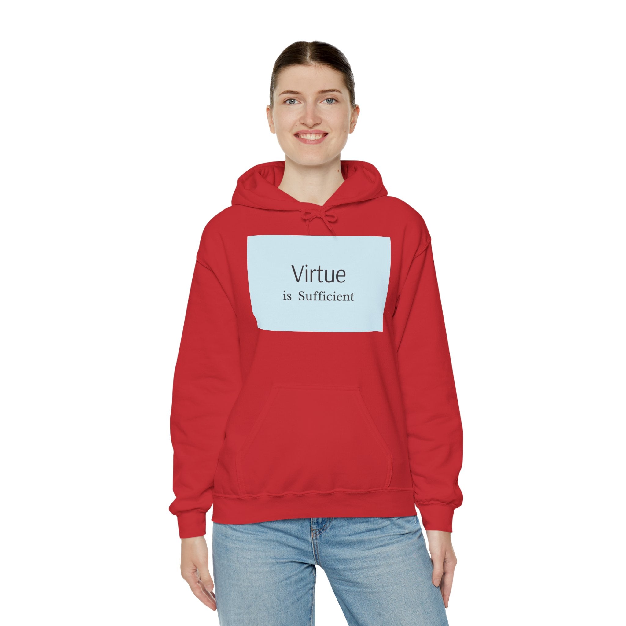 Virtue Is Sufficient Hoodie — Minimalist Inspirational Pullover