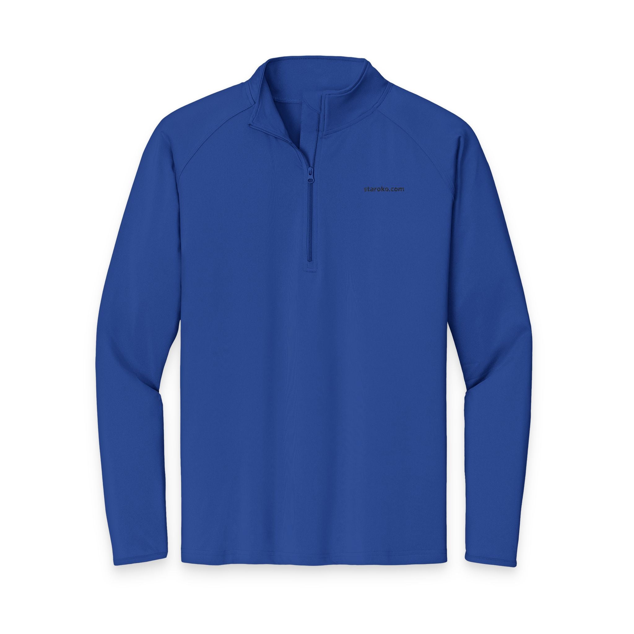 Embroidered Men's Quarter-Zip Pullover — Lightweight Sport-Wick Performance