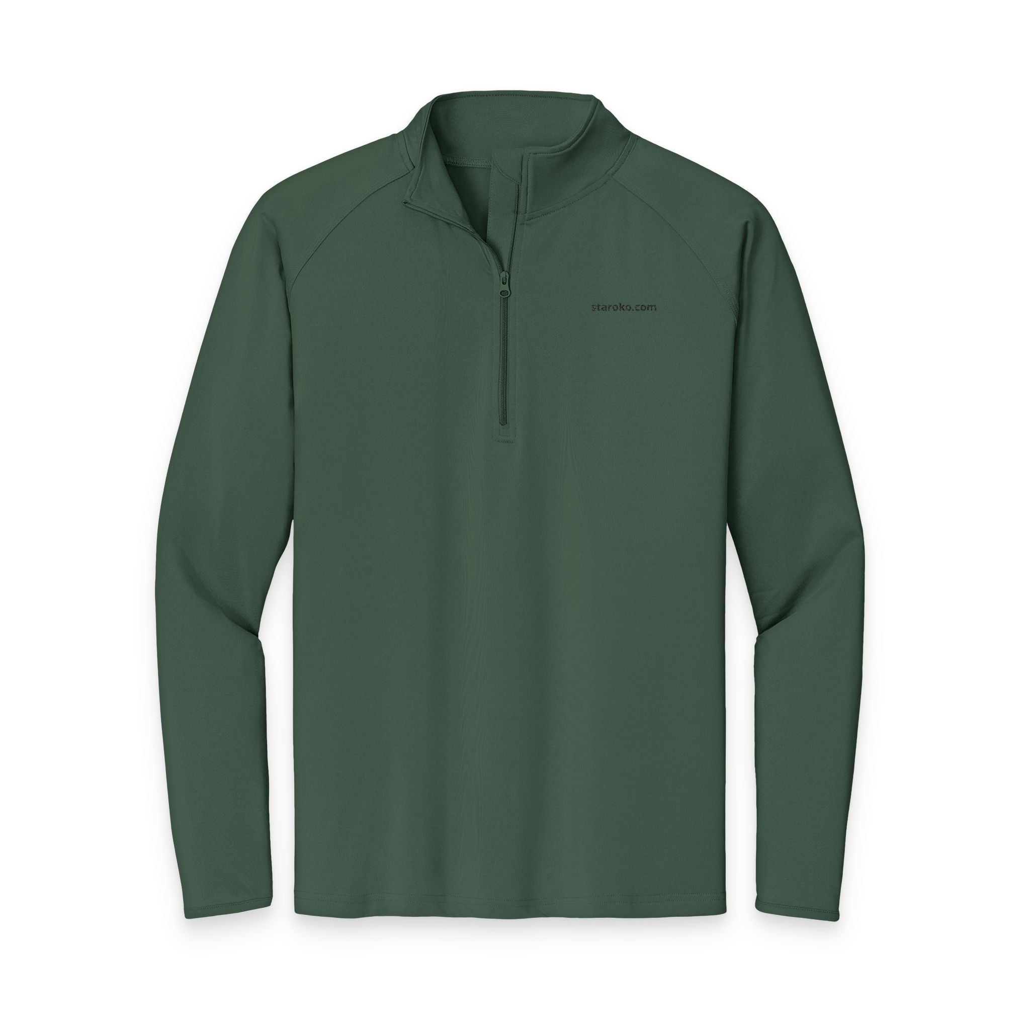 Embroidered Men's Quarter-Zip Pullover — Lightweight Sport-Wick Performance