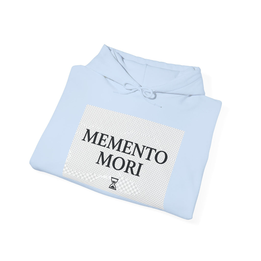 Memento Mori Hoodie — Minimal Hourglass Death-Reminder Pullover