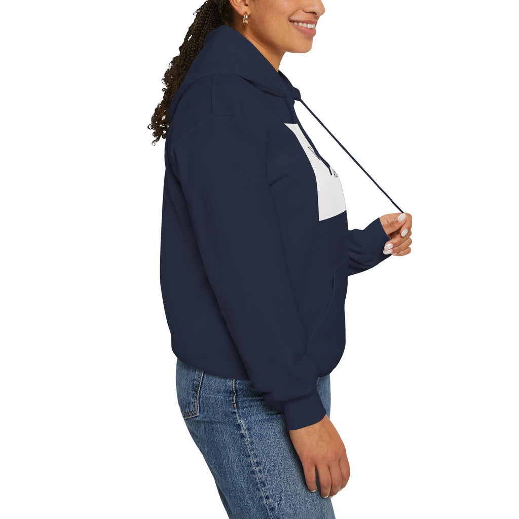 View From Above Hoodie - Minimal Text Graphic Pullover