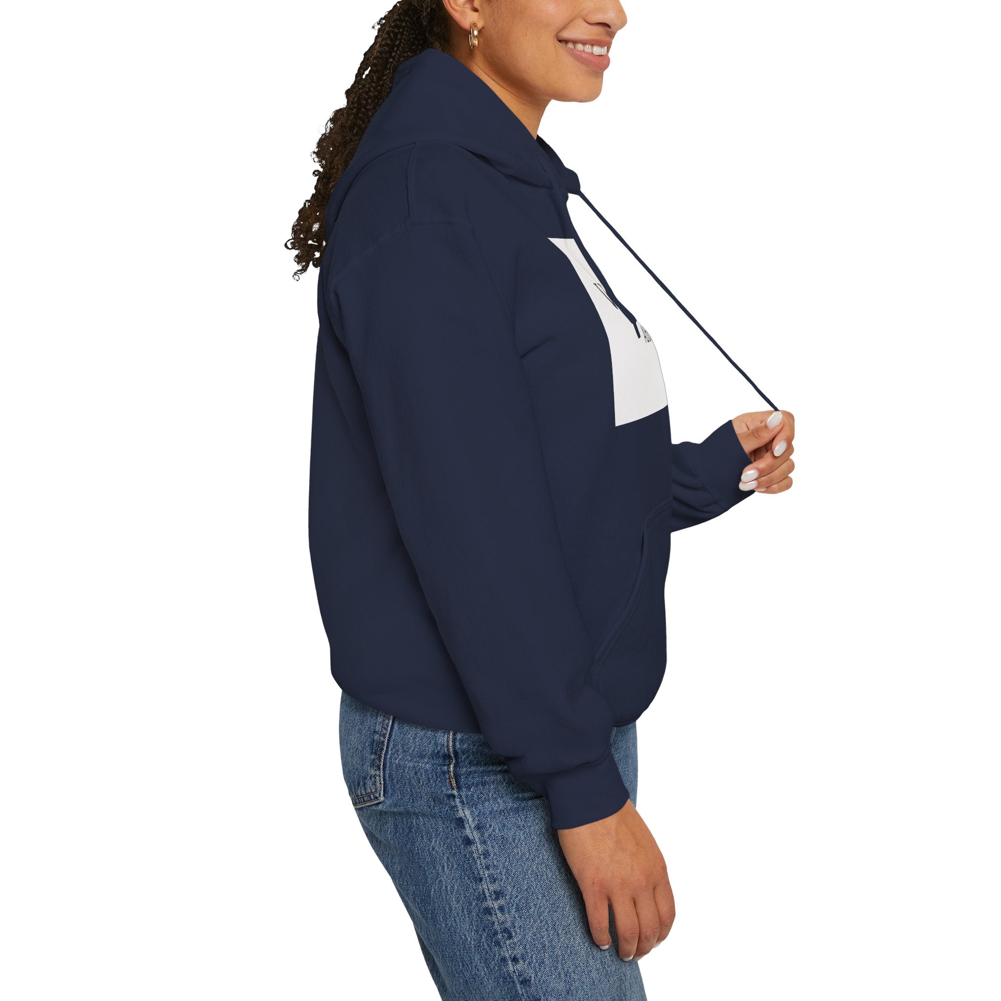 View From Above Hoodie - Minimal Text Graphic Pullover