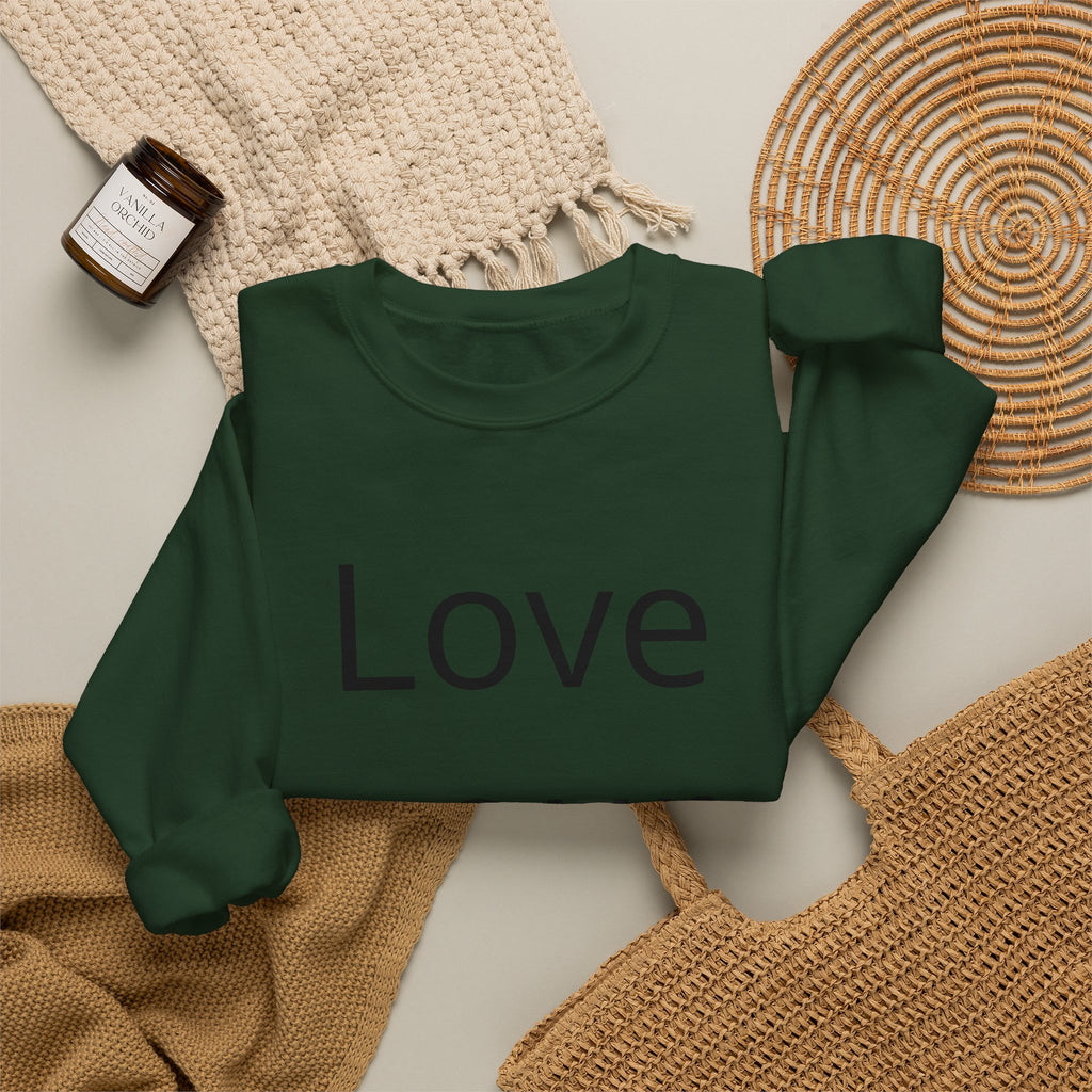 Crewneck Sweatshirt “Love Your Fate” – Minimal Inspirational Pullover