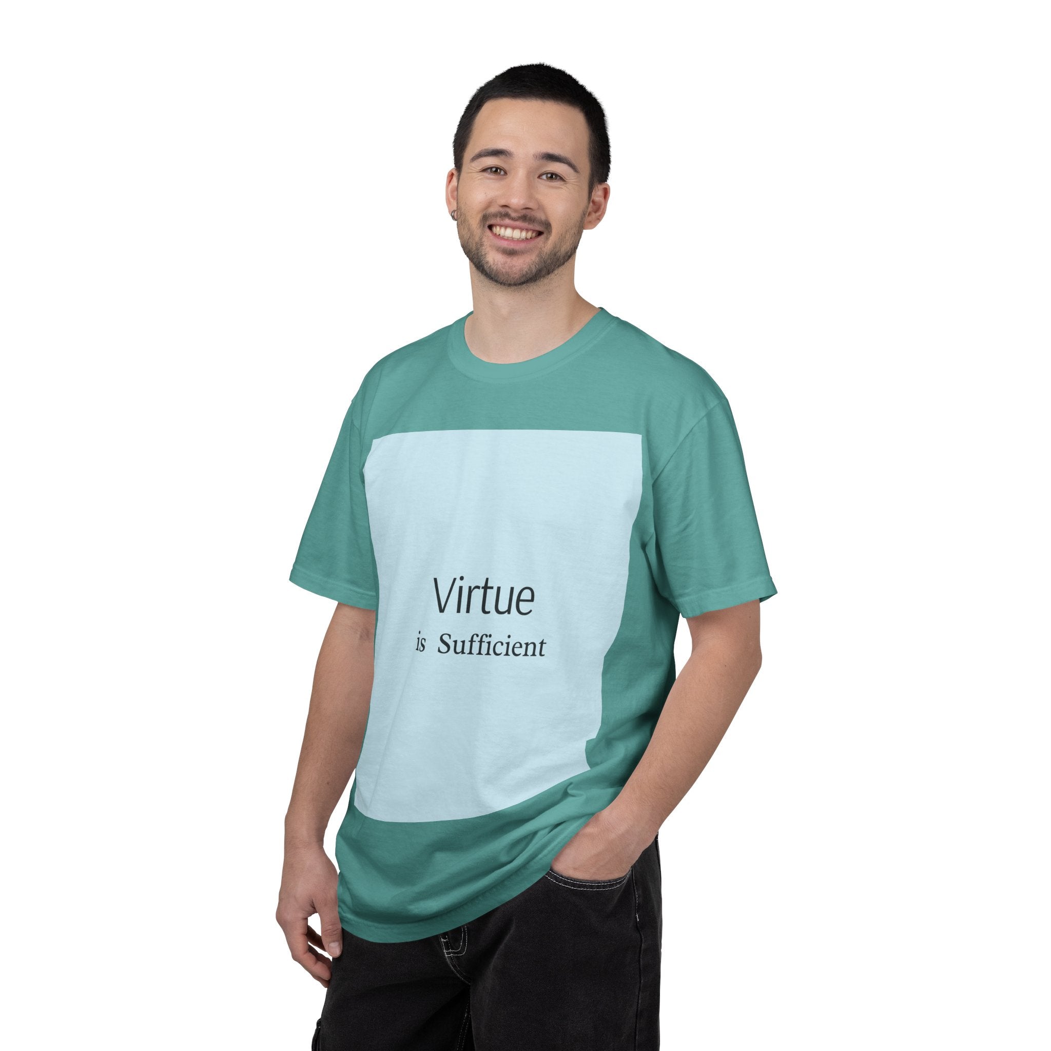 T-Shirt — "Virtue is Sufficient" Minimalist Inspirational Tee
