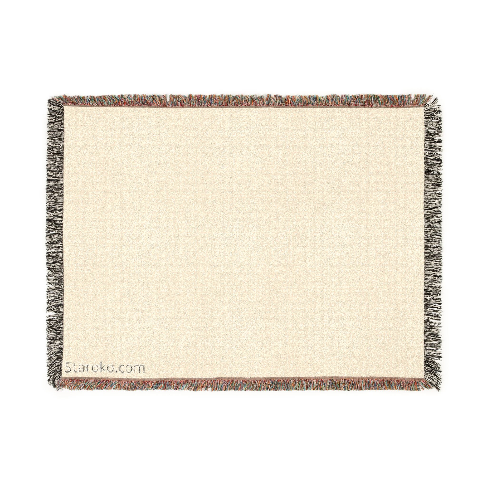 Minimal Two-Tone Woven Blanket — Reversible Neutral Throw for Living Room & Bedroom